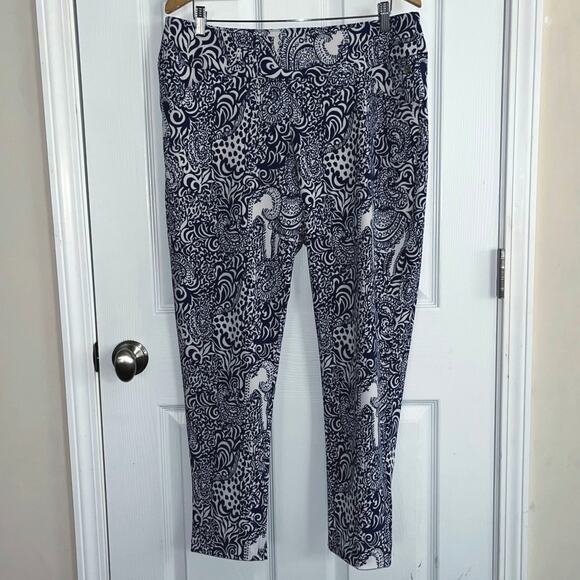 Lilly Pulitzer Luxletic Corso Pants in High Tide Navy Purrfect Set Golf - Picture 3 of 9
